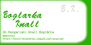 boglarka knall business card