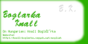boglarka knall business card
